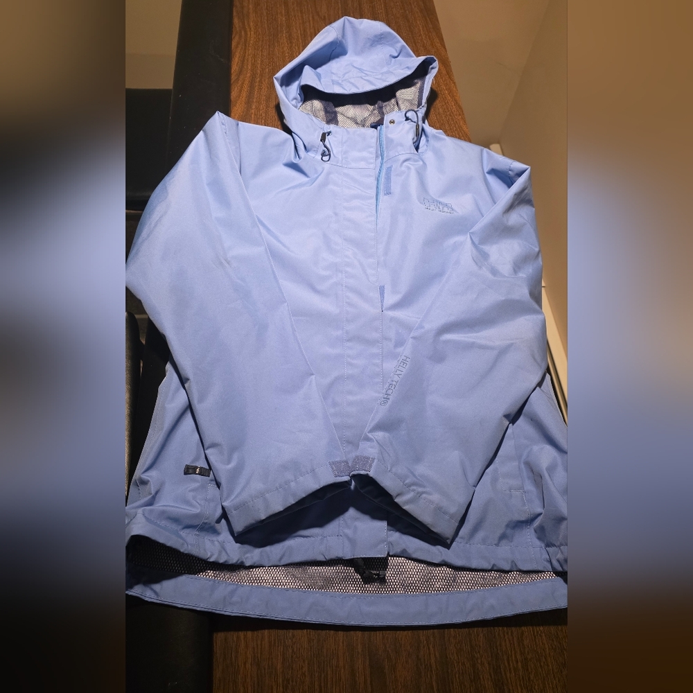 Helly Hansen Light Blue Rain Jacket